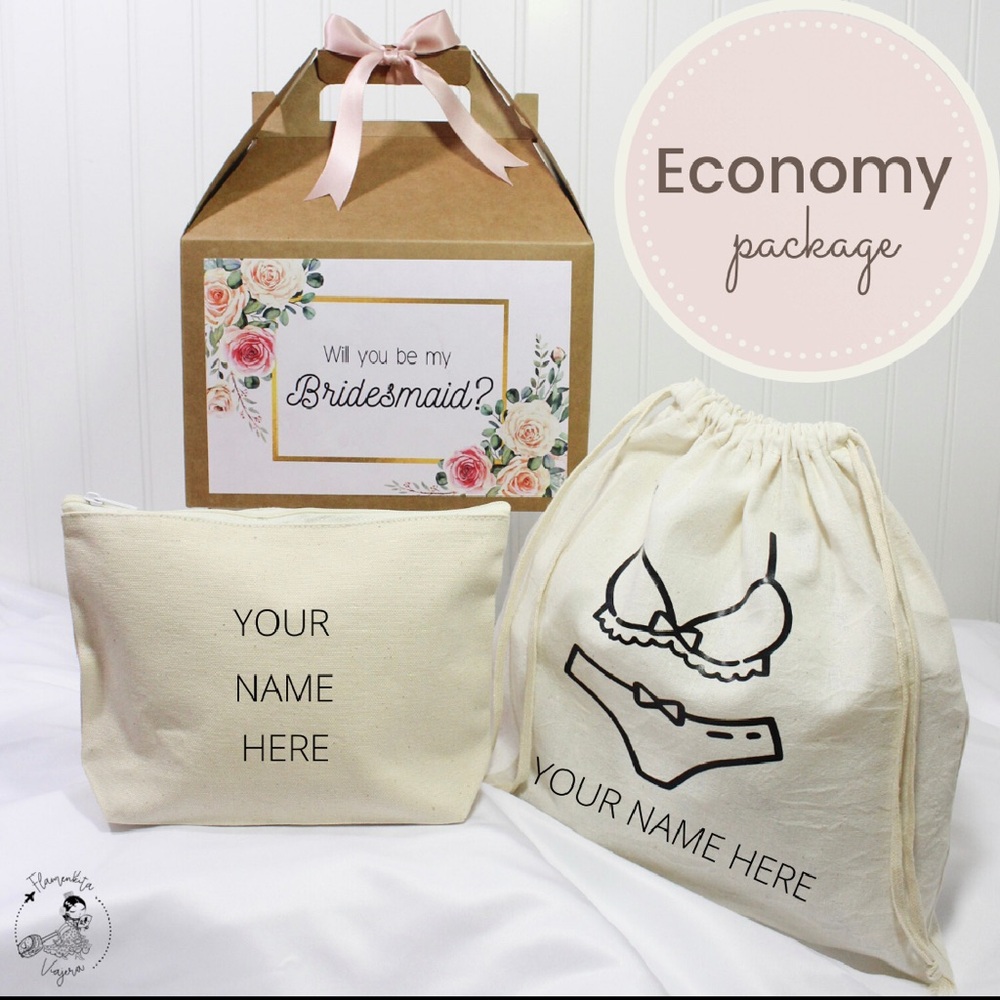 Resort Suitcase Gift Box /Bridesmaid edition with Customizable Bags